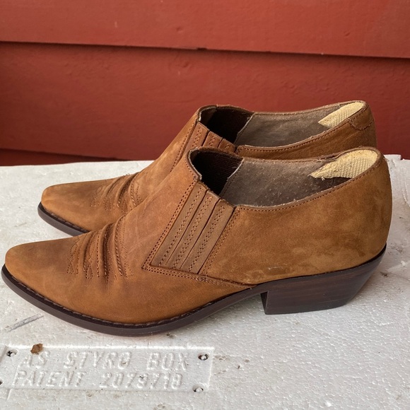Guess Georges Marciano Booties Womens Brown Leather Western Ankle Boots SZ 5.5 - Picture 1 of 16